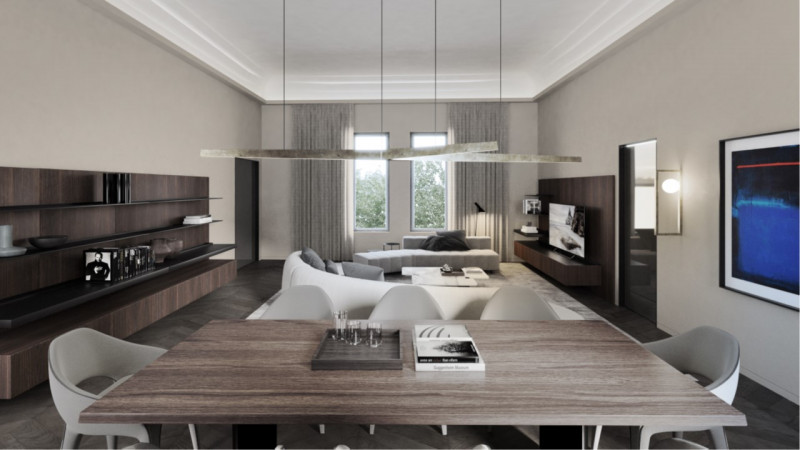 Scopri l'essenza del lusso vivendo nell'eleganza senza tempo di questo appartamento al piano nobi...