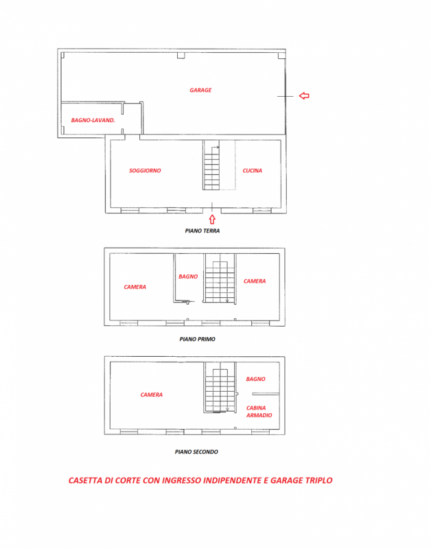 SOVIZZO - VIA ROMA: CASETTA DI CORTE CON INGRESSO INDIPENDENTE E GARAGE TRIPLO. EURO 110.000. COD...