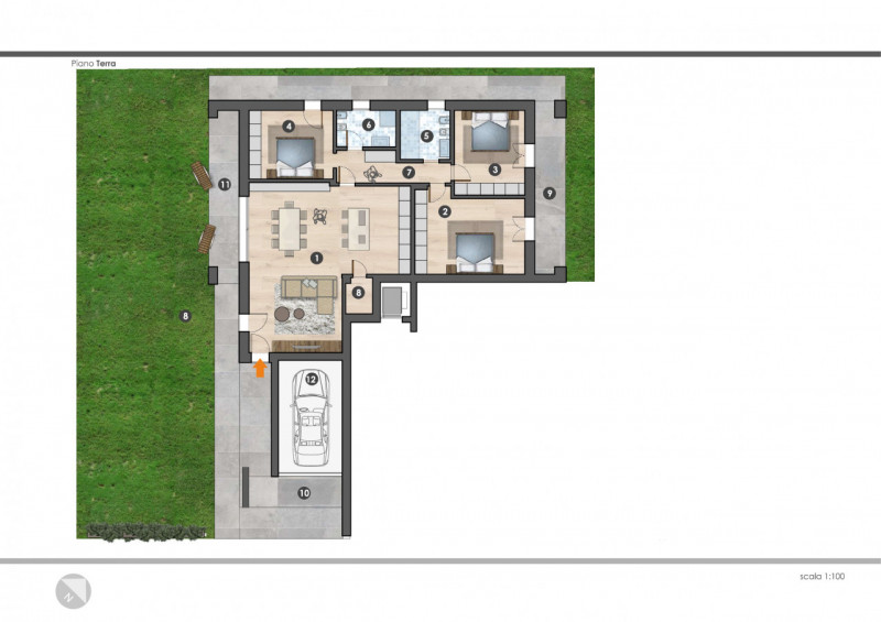 In esclusivo quartiere ai confini tra Abano e Montegrotto, su nuova ed elegante palazzina di sole...