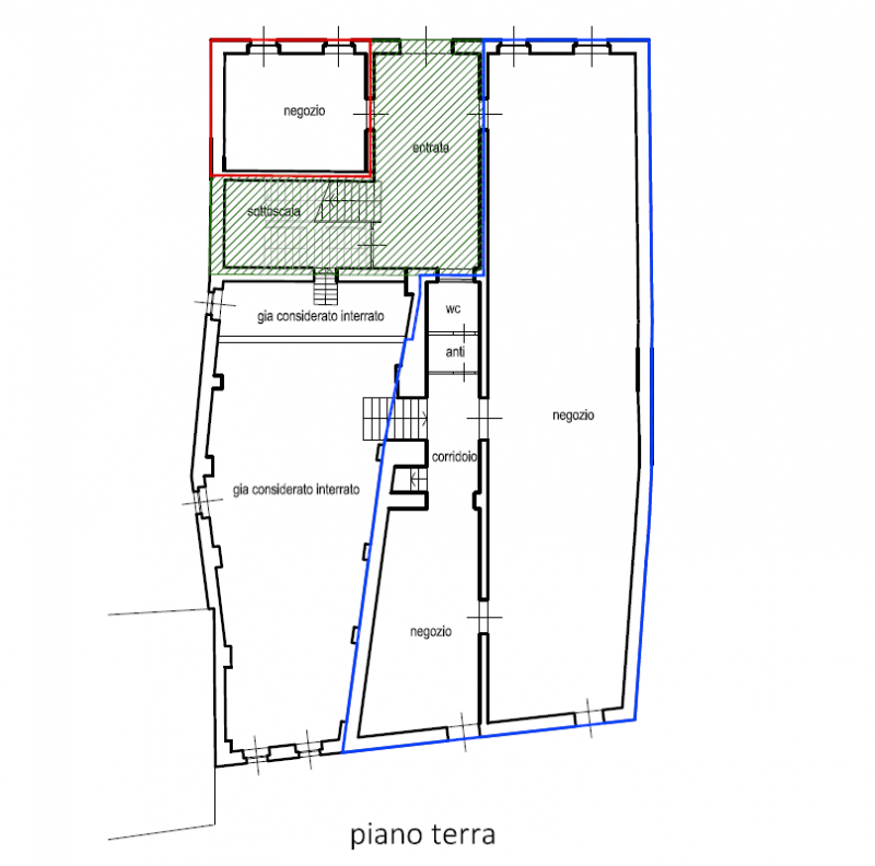 Grande negozio nel centro storico di Trento