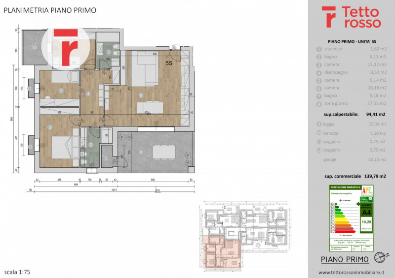 Vicinanze Legnaro - Appartamento di nuova costruzione con tripla esposizione, situato al primo pi...