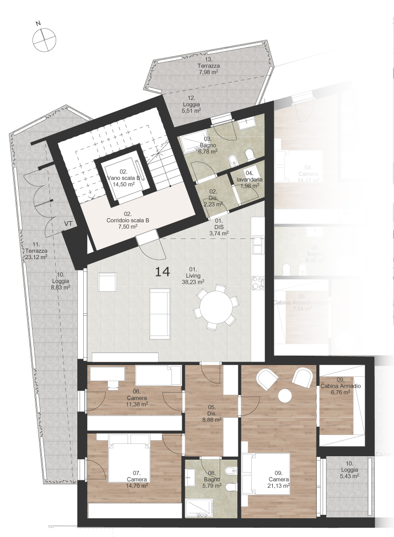 Appartamento con doppia terrazza in classe A4 a Selvazzano Dentro