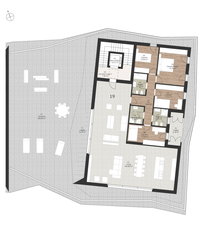 Attico in classe A4 con 3 camere a Selvazzano Dentro