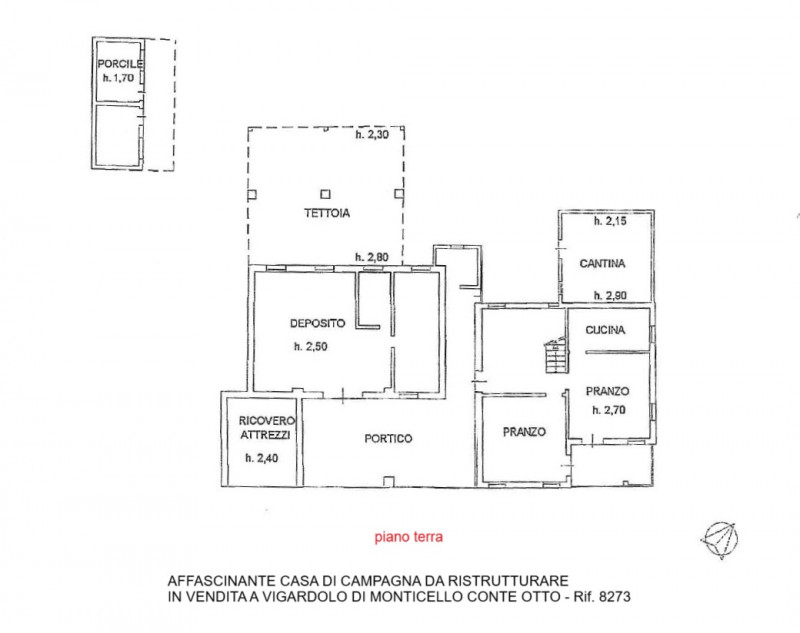 VIGARDOLO: VENDESI AFFASCINANTE CASA DI CAMPAGNA DA RISTRUTTURARE - Rif. 8273

In Località Vigard...