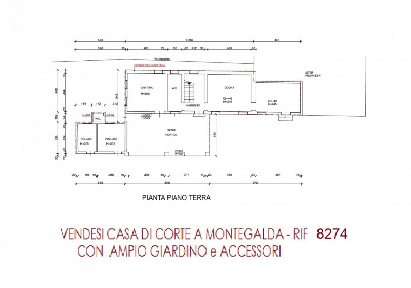 PORZIONE DI CASA DI CORTE DA RISTRUTTURARE CON GIARDINO ESCLUSIVO e ACCESSORI A MONTEGALDA (VICEN...