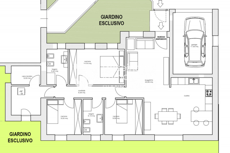 (Per INFO Feltrin ing. Gianni 3288349492) In esclusiva, proponiamo appartamento al piano terra a ...