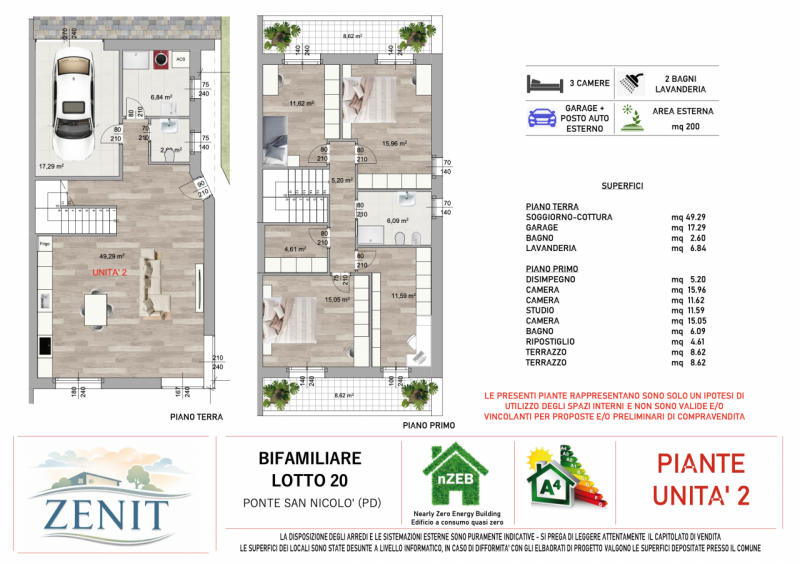 Venite a scoprire l'eleganza ed il comfort delle nostre splendide ville bifamiliari di nuova cost...