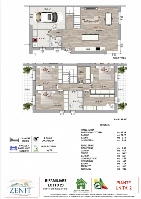 Venite a scoprire l'eleganza ed il comfort delle nostre splendide ville bifamiliari di nuova cost...