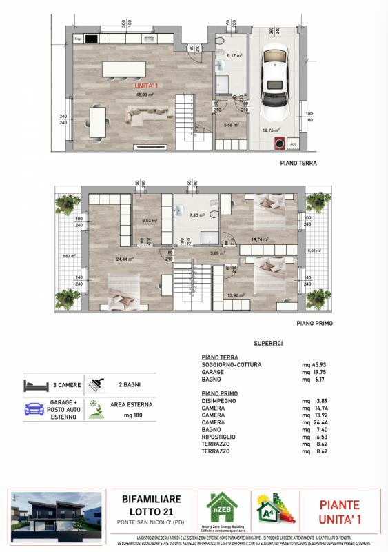 Venite a scoprire l'eleganza ed il comfort delle nostre splendide ville bifamiliari di nuova cost...