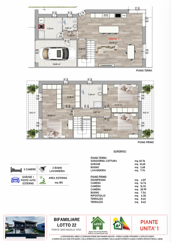 Venite a scoprire l'eleganza ed il comfort delle nostre splendide ville bifamiliari di nuova cost...