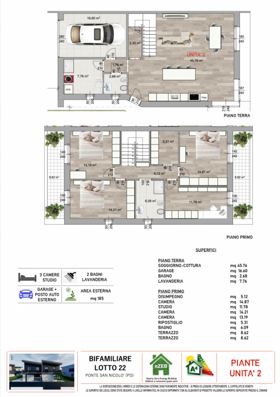 Venite a scoprire l'eleganza ed il comfort delle nostre splendide ville bifamiliari di nuova cost...