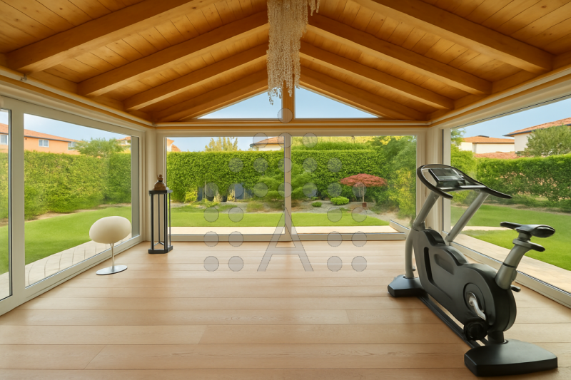 PORZIONE DI BIFAMILIARE INDIPENDENTE – 230 m² – GIARDINO, VERANDA/PALESTRA, SPA PRIVATA – ULTIMAT...