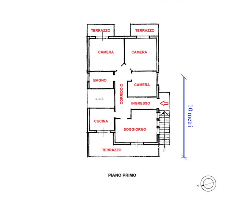 APPARTAMENTO TRICAMERE INDIPENDENTE IN BIFAMILIARE SOVRAPPOSTA CON GIARDINO E GARAGE IN VENDITA A...