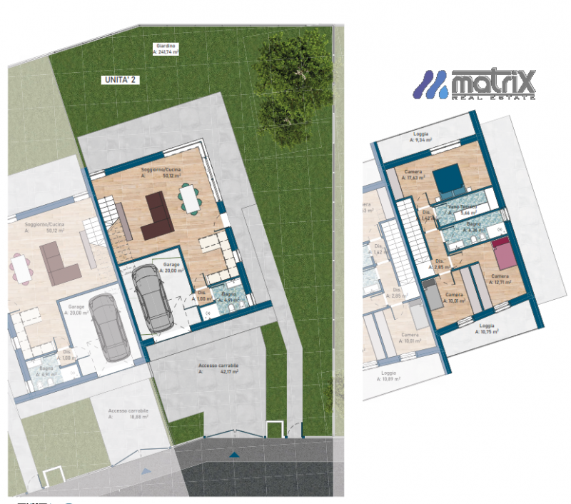 Bifamiliare Teolo (PD) Vista Colli Euganei località Treponti €. 370.000, comoda a tutti i servizi...