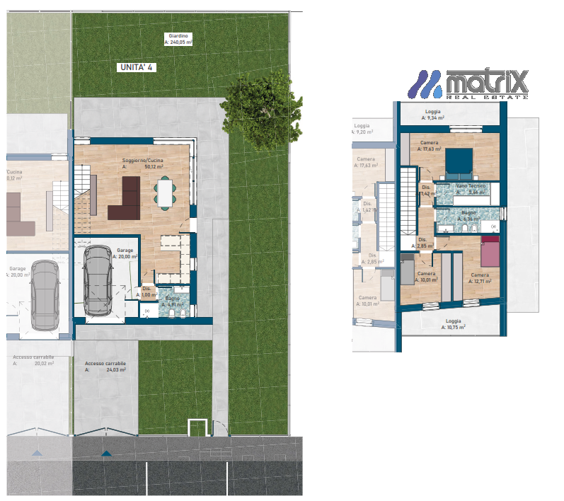 Bifamiliare Teolo (PD) Vista Colli Euganei località Treponti €. 370.000, comoda a tutti i servizi...