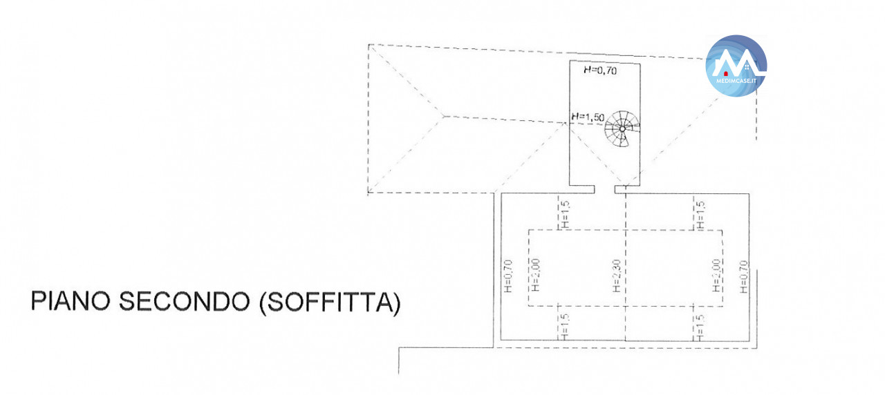Ampio quadrilocale al primo piano con garage, terrazza e mansarda