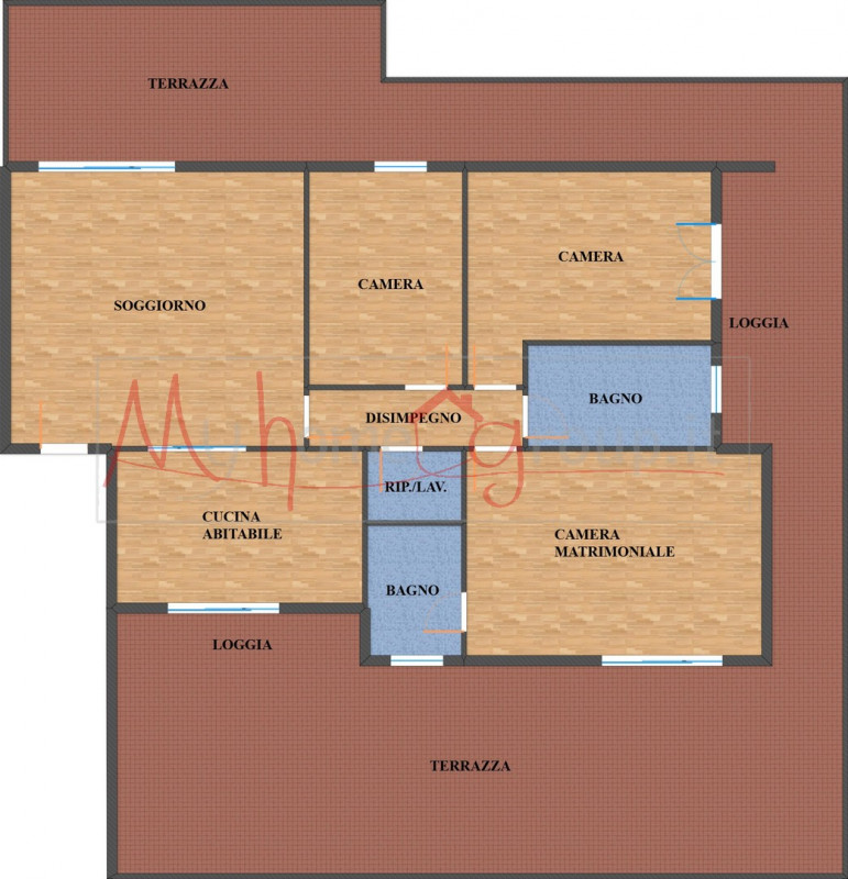 MONTEGROTTO TERME - SEMIATTICO IN CLASSE A4 CON TERRAZZO AVVOLGENTE - Proponiamo quadrilocale lin...