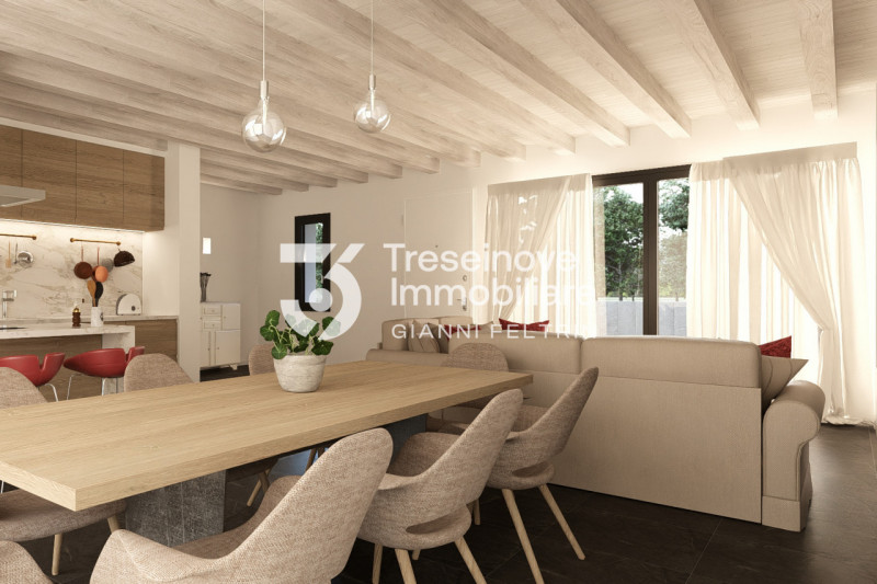 (Per INFO Feltrin ing. Gianni 3288349492) Proponiamo in vendita a Ponzano Veneto eleganti bifamil...