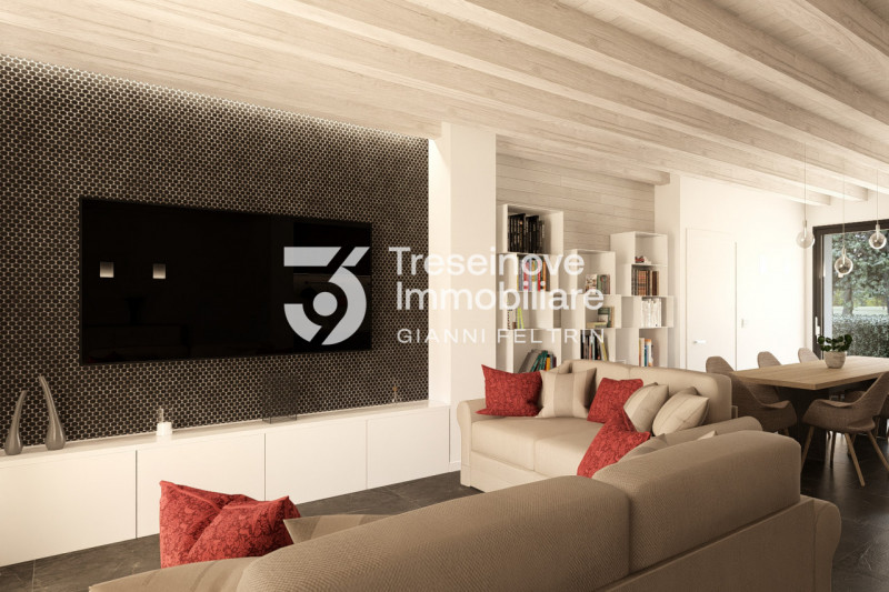 (Per INFO Feltrin ing. Gianni 3288349492) Proponiamo in vendita a Ponzano Veneto eleganti bifamil...