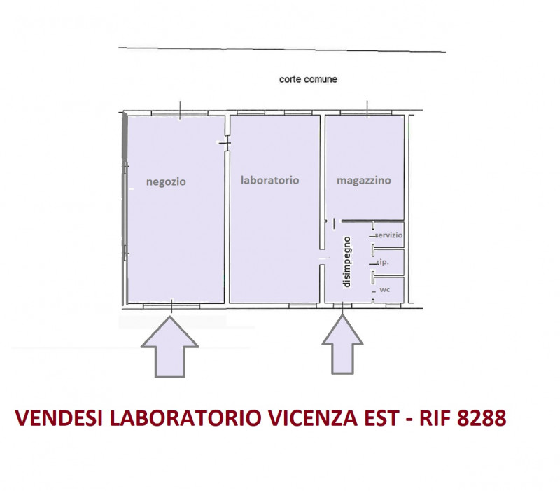 LOCALE COMMERCIALE-ARTIGIANALE A 5 MINUTI DA VICENZA EST - Rif 8288
A pochi minuti da Vicenza Est...