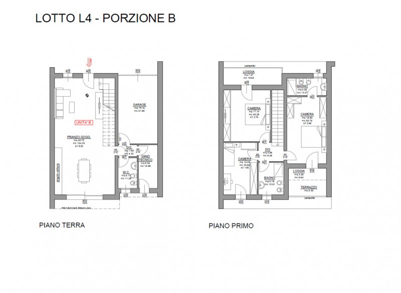 Scopri queste affascinanti nuove porzioni centrali di quadrifamiliari disposte su due livelli con...
