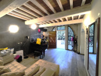 Endteil eines Bauernhauses mit Garten, Landschaft von Vinci, Toskana