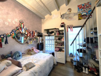 Endteil eines Bauernhauses mit Garten, Landschaft von Vinci, Toskana