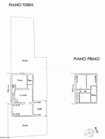 Endteil eines Bauernhauses mit Garten, Landschaft von Vinci, Toskana