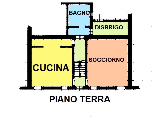 Interessante porzione centrale di casa a schiera, situata nella tranquilla e verde zona del Carmi...