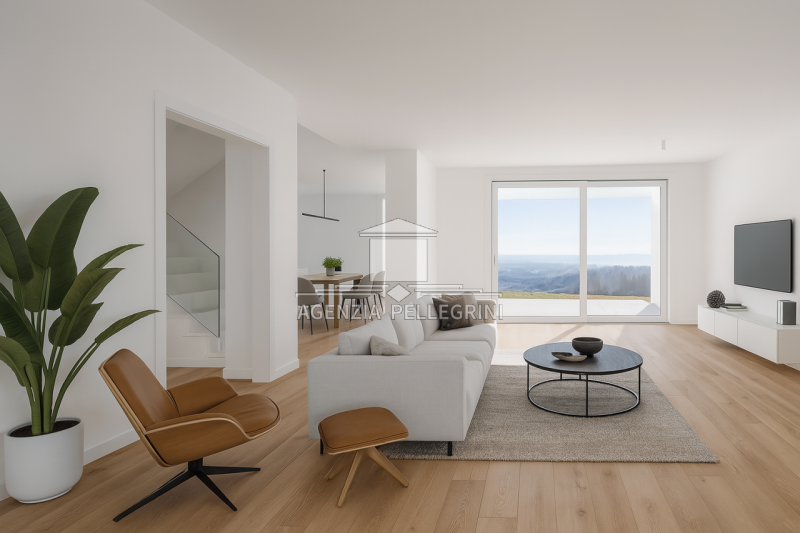 A Monteviale, collina nuova villa moderna in prima fila verso la veduta aperta della vallata. 
Sp...