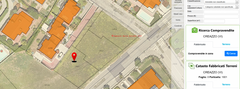 Lotto edificabile in centro a Creazzo