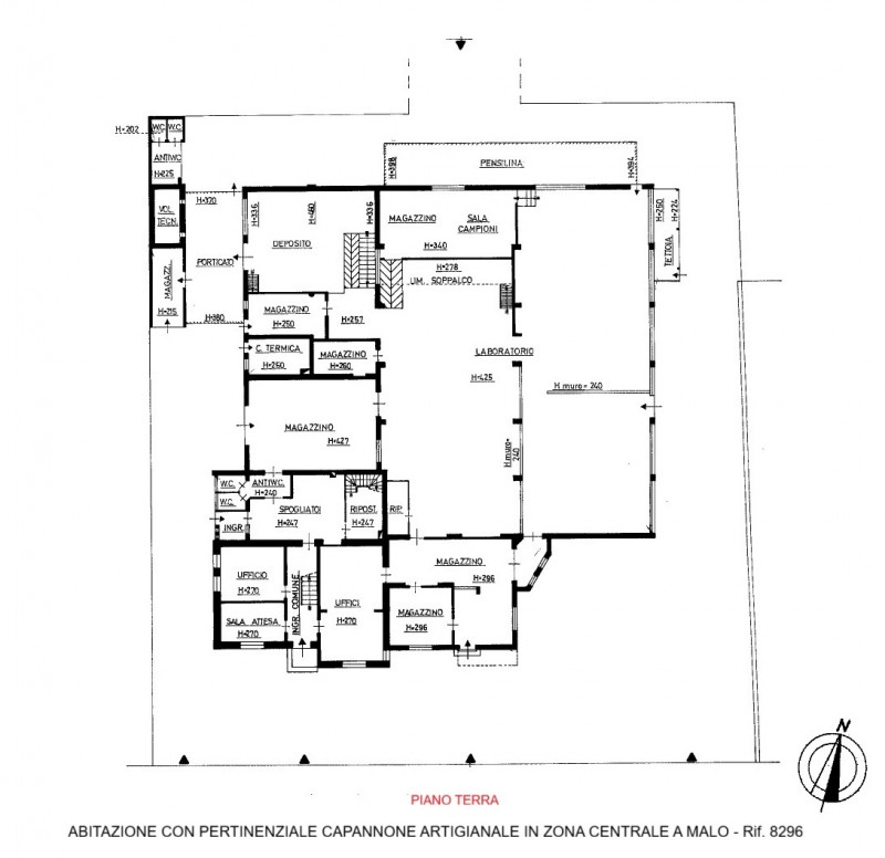 ABITAZIONE CON PERTINENZIALE CAPANNONE ARTIGIANALE IN ZONA CENTRALE A MALO - Rif. 8296

In zona c...