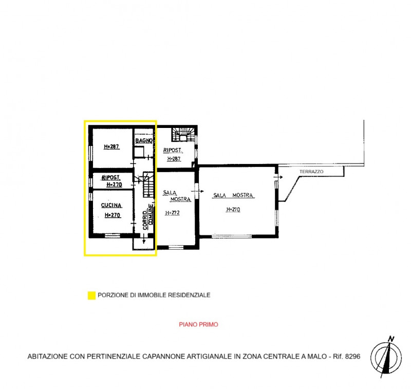 ABITAZIONE CON PERTINENZIALE CAPANNONE ARTIGIANALE IN ZONA CENTRALE A MALO - Rif. 8296

In zona c...