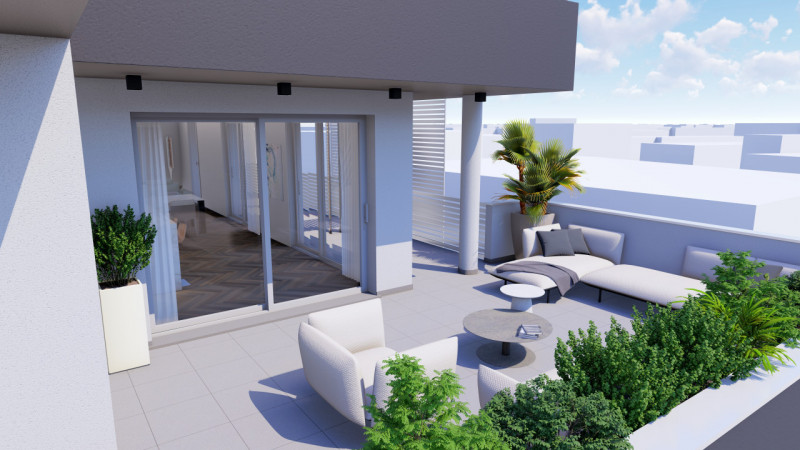 Rif. A02 - in centro ad Abano Terme proponiamo super attico con vista colli. l'appartamento circo...