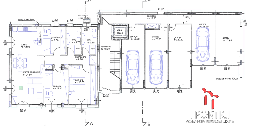 Noale - attico centralissimo con tre camere
