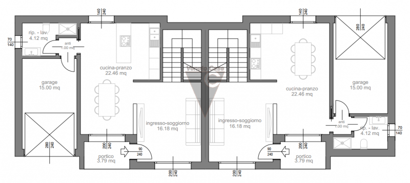 In tranquillo contesto residenziale di recente realizzazione, proponiamo villetta a schiera su du...