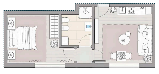 Nelle vicinanze dell’ospedale, proponiamo in vendita un elegante mini appartamento di 57 mq, situ...