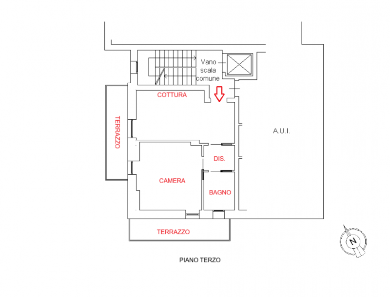 NUOVO BILOCALE ULTIMO PIANO ARREDATO - IN AFFITTO A VICENZA, INTERNO VIALE TRIESTE. COMPLETO DI T...