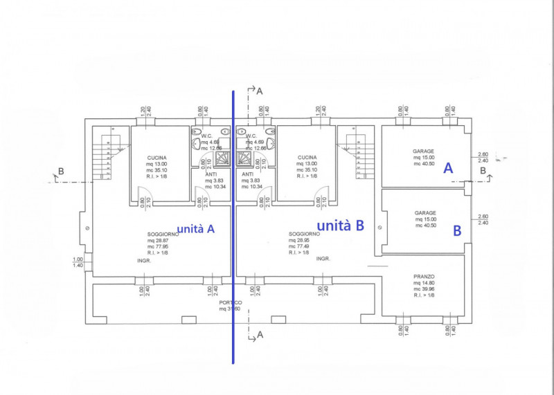 Proponiamo in vendita, nella tranquilla frazione di Vallonga ad Arzergrande, intera bifamiliare a...