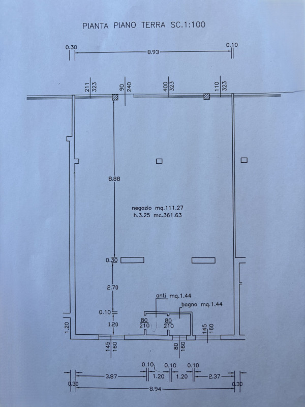 IN CENTRO A CONSELVE AFFITTO BELLISSIMO NEGOZIO PERFETTO DI 114MQ CON TRE VETRINE, UFFICIO E MAGA...