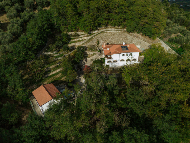 Galzignano Terme: Villa contemporanea situata in posizione aperta e panoramica; la proprietà di c...