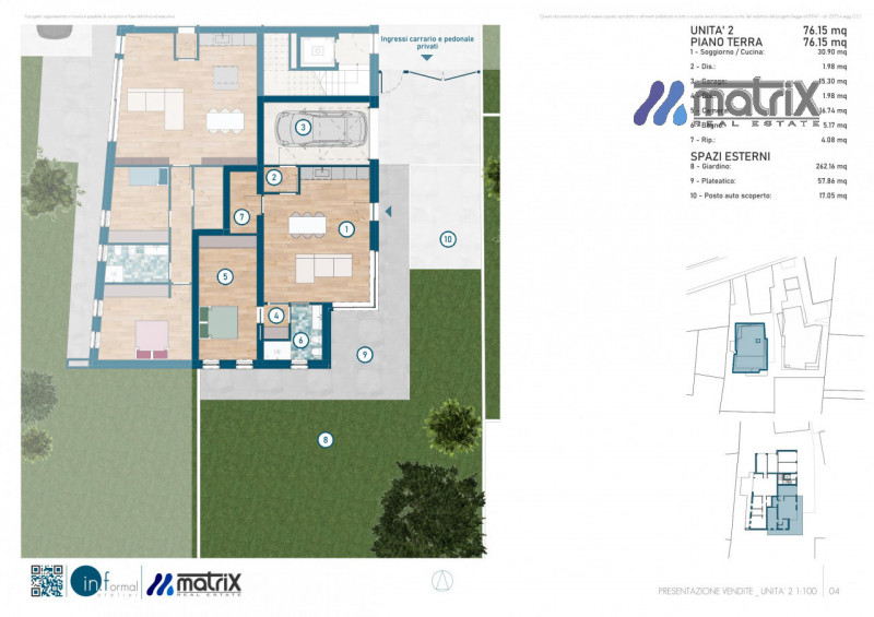 Appartamento Vigonovo Centro €. 200.000  con giardino 300 mq. più plateattico di 58 mq. pompeiana...