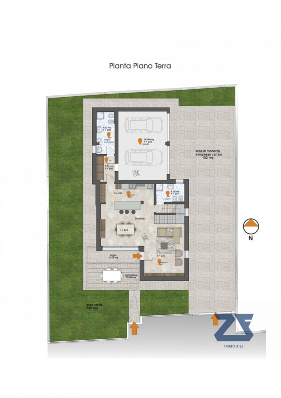 Proponiamo questa nuova e moderna villetta unifamiliare situata in zona residenziale tranquilla e...