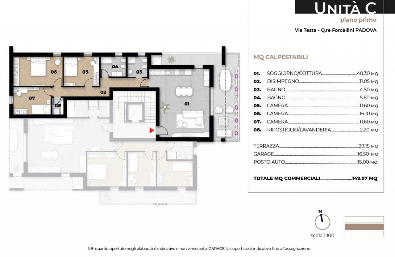 Elegante Appartamento Quadrilocale in Vendita a Forcellini, Padova