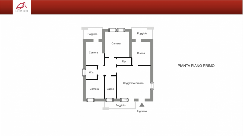 Padova (Camin): appartamento al primo piano di stabile con poche unità e con ampio verde.
Ingress...