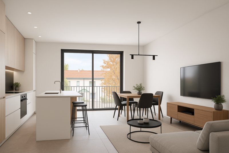 APPARTAMENTO BICAMERE di NUOVA COSTRUZIONE con ingresso INDIPENDENTE e GIARDINO PRIVATO, inserito...