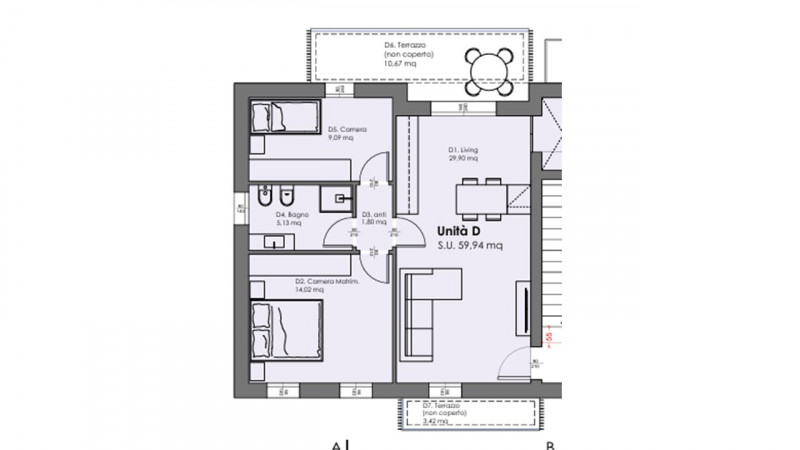 In un contesto tranquillo e riservato, accogliente APPARTAMENTO BICAMERE di NUOVA COSTRUZIONE, in...