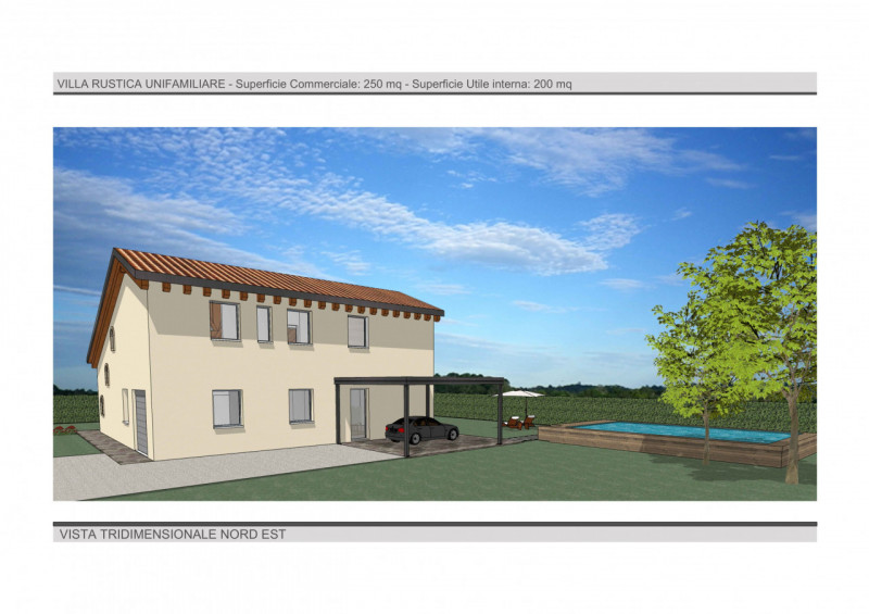 LOREGGIA. Proponiamo villa contemporanea immersa nella natura, completamente al 'GREZZO' su lotto...