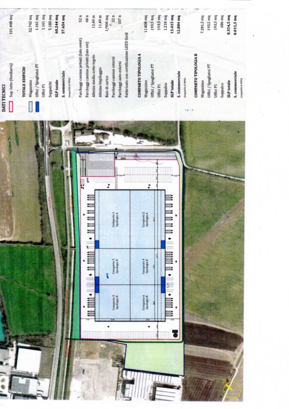 AFFITTASI CAPANNONE DI NUOVA COSTRUZIONE IN BREEAM EXCELLENT MQ. 55.000 IN ZONA SAN GIOVANNI LUPA...