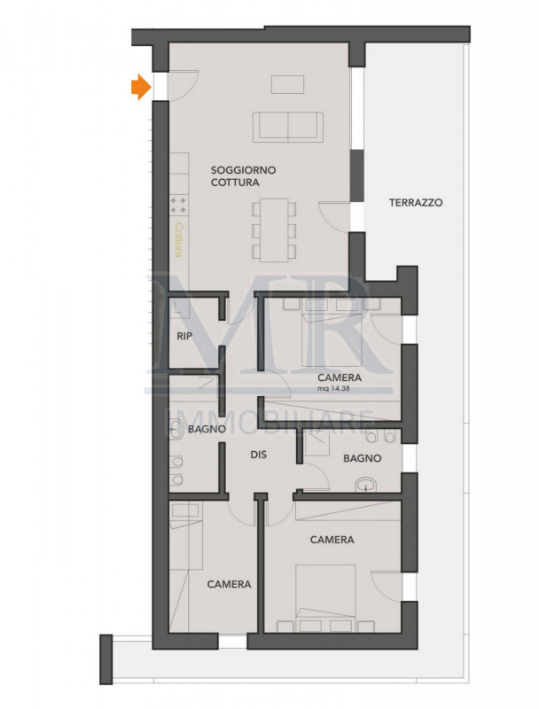 RUBANO - MR220E5
AMPIA ZONA GIORNO - 3 CAMERE e 2 BAGNI - TERRAZZA - Cl. Energ. "A4"

In Nuova e ...